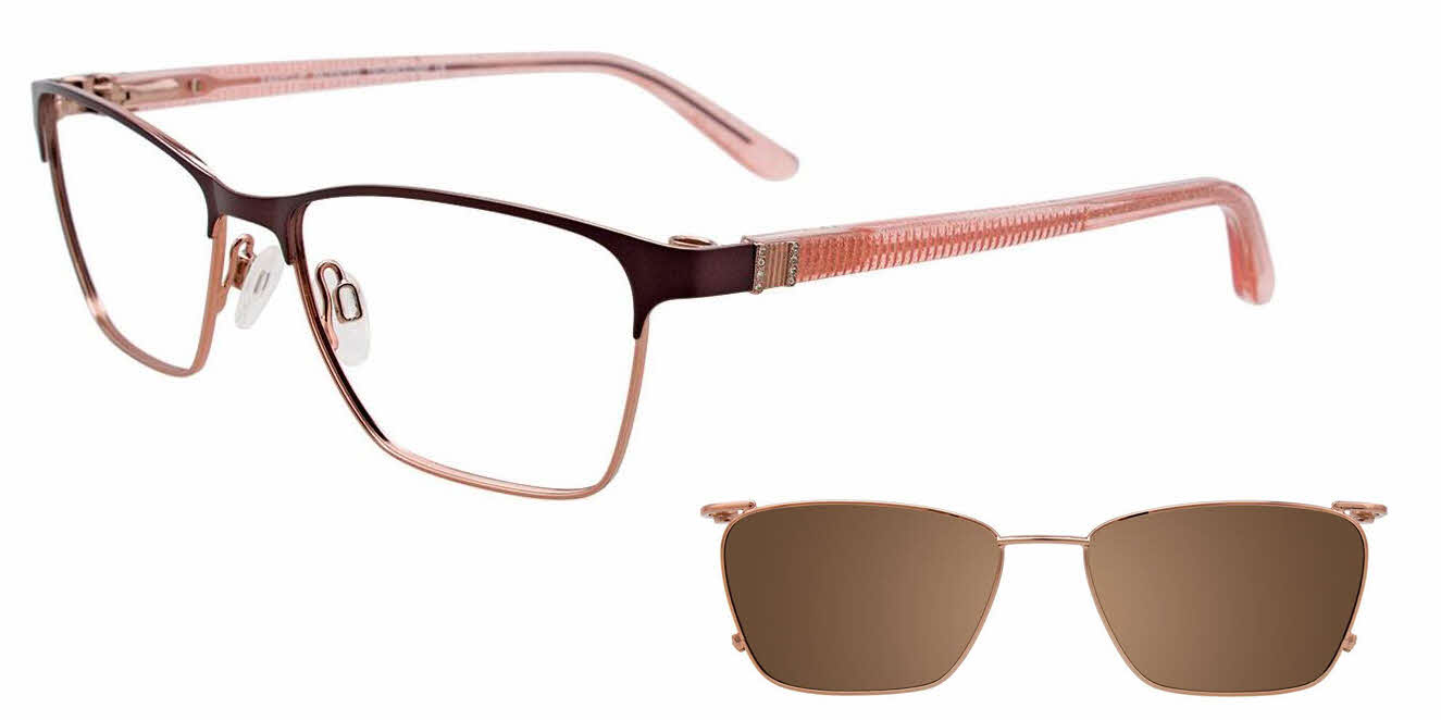  clear lens/matte dark brown demi amber w