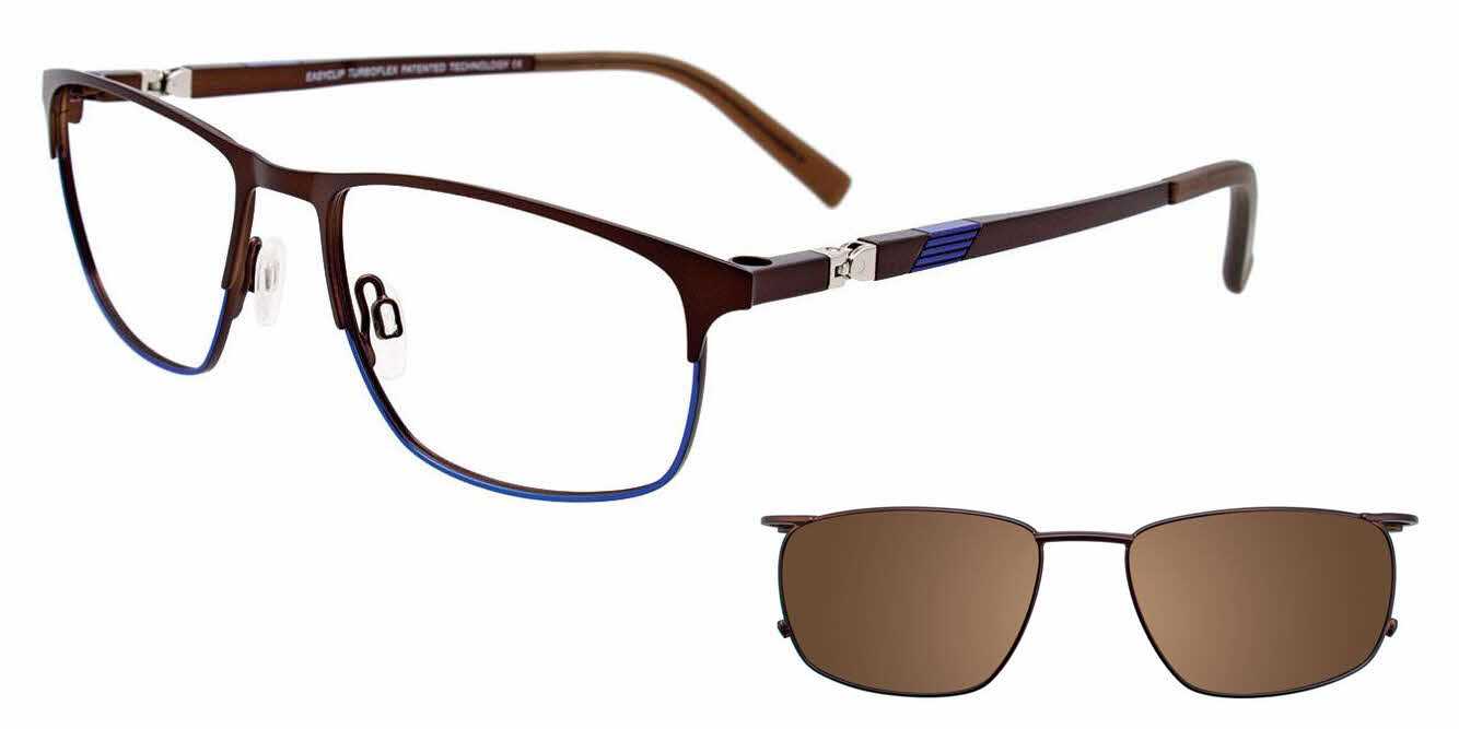  clear lens/matte dark brown shiny blue