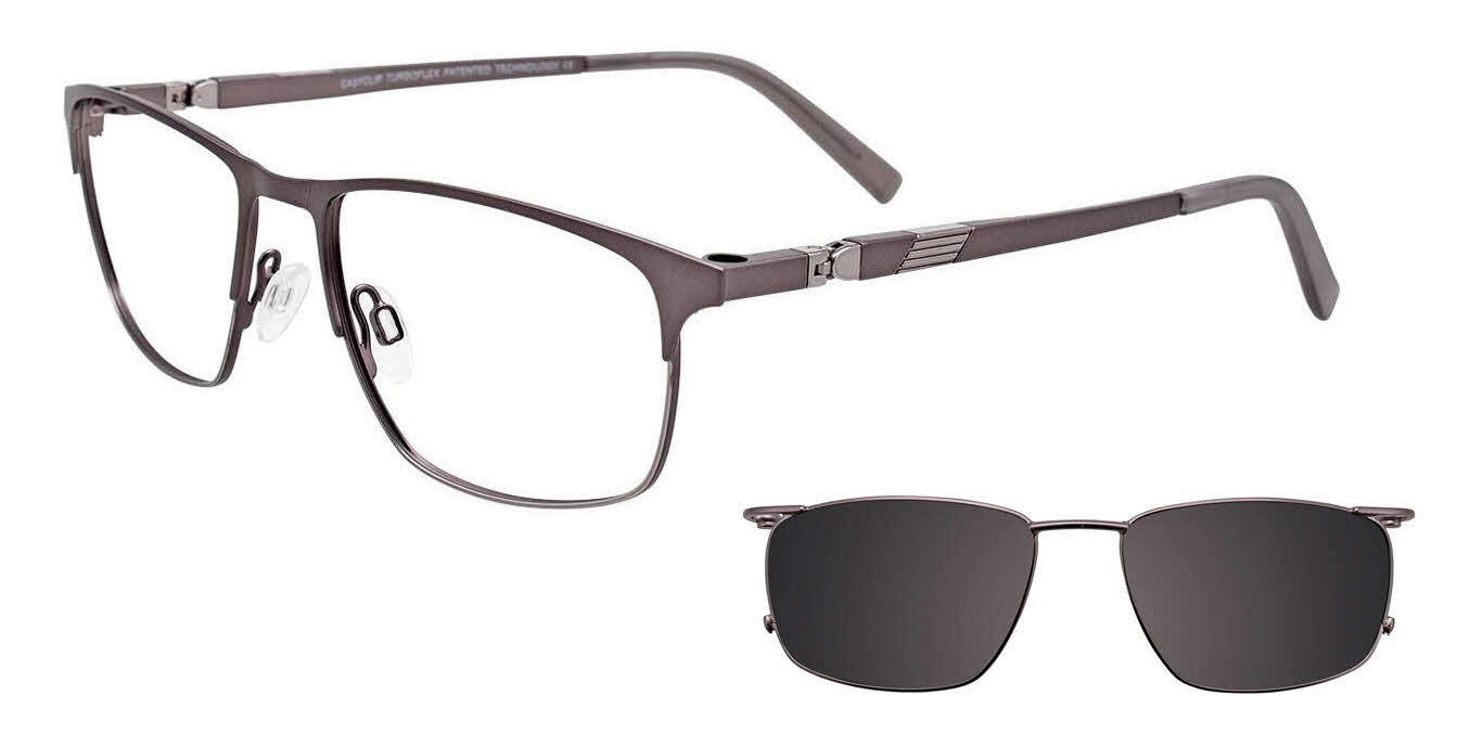  clear lens/matte satin steel shiny steel
