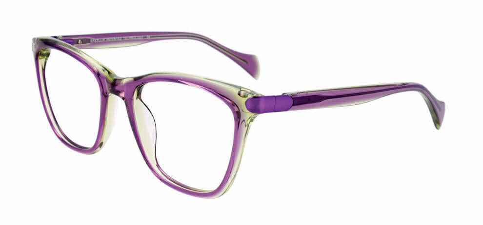  clear lens/purple light green crystal purple with polarized clip on lens