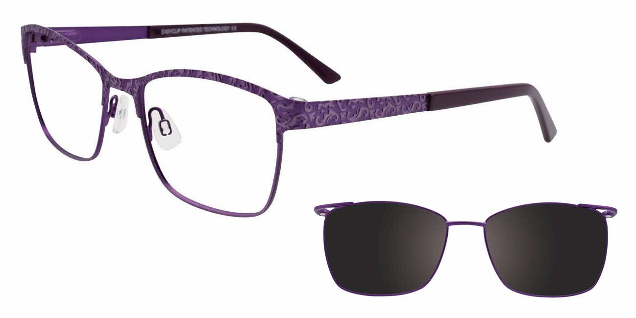  clear lens/purple with purple polarized clip on lens