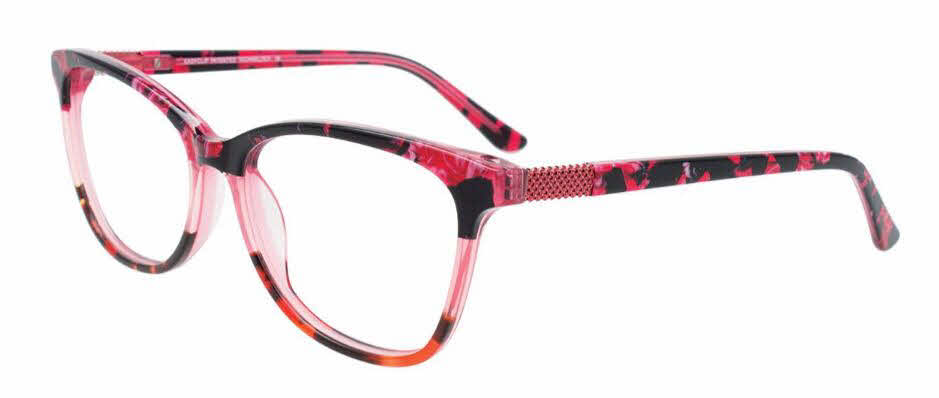  clear lens/red black marbled light pink demi red