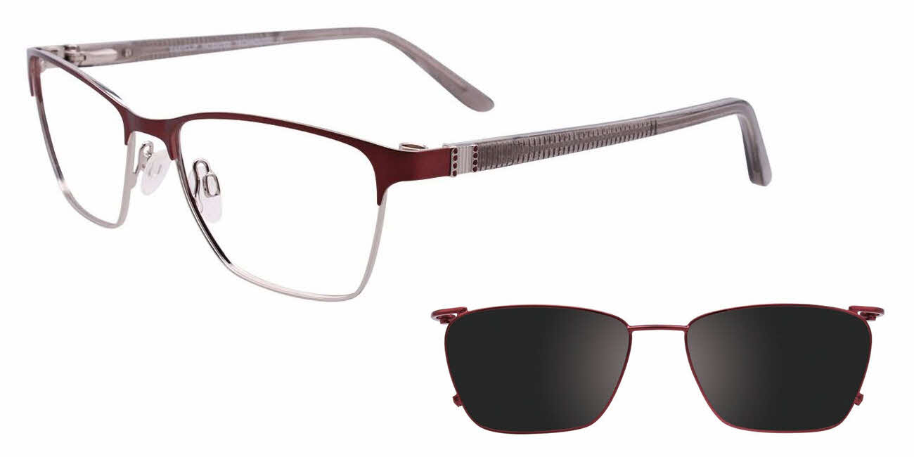  clear lens/satin burgundy grey w