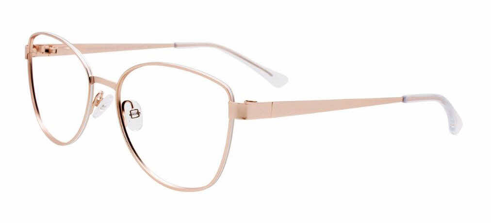  clear lens/satin gold white with polarized clip on lens