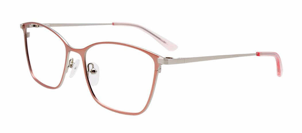 clear lens/satin light pink silver with polarized clip on lens