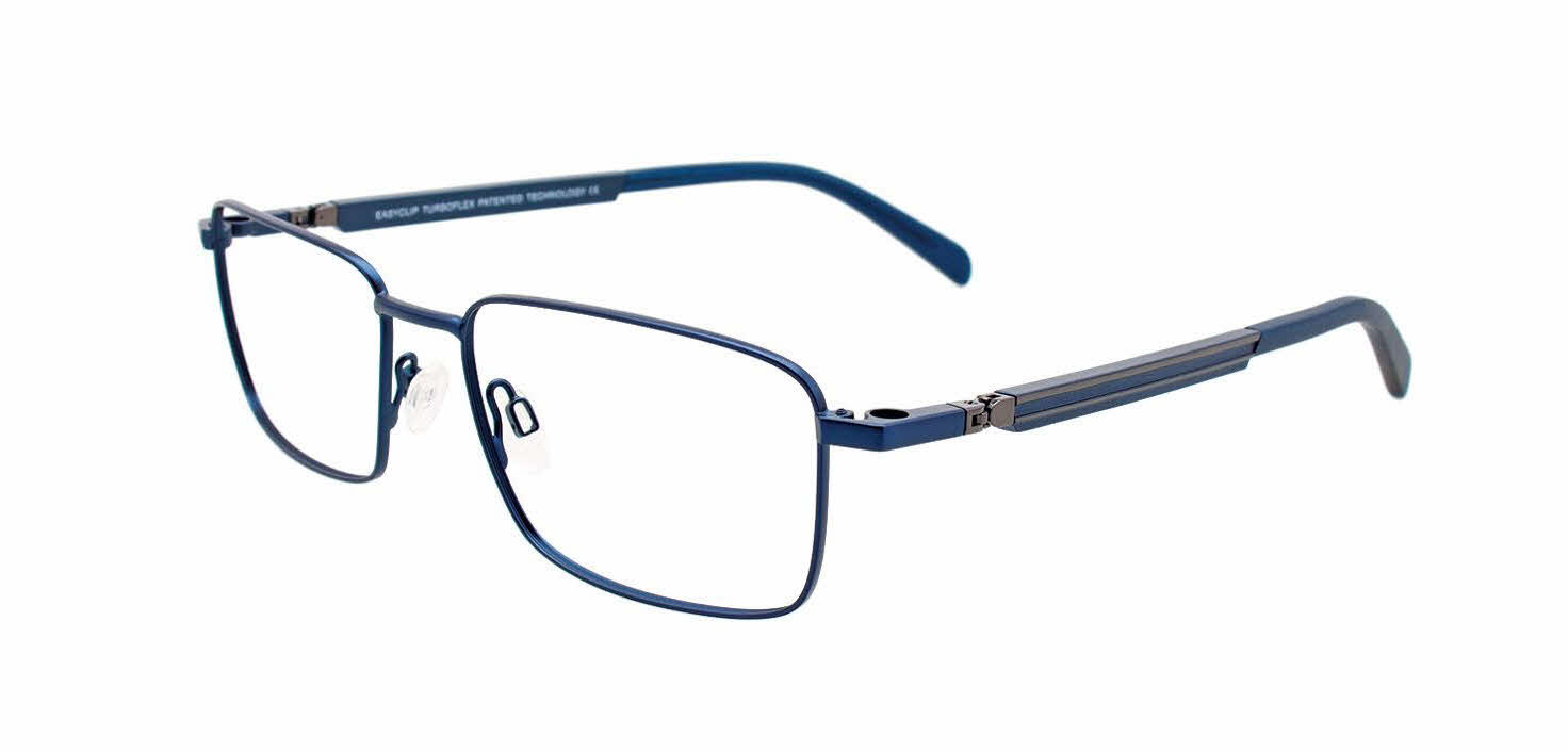  clear lens/satin navy with polarized navy clip on lens