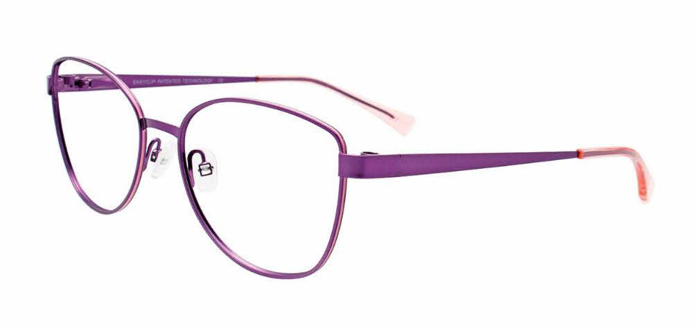  clear lens/satin purple light pink with polarized clip on lens