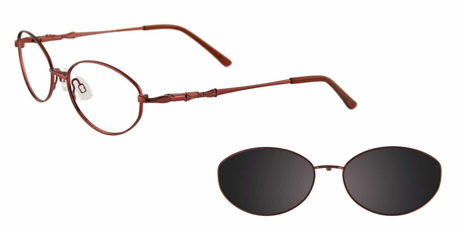  clear lens/satin ruby red