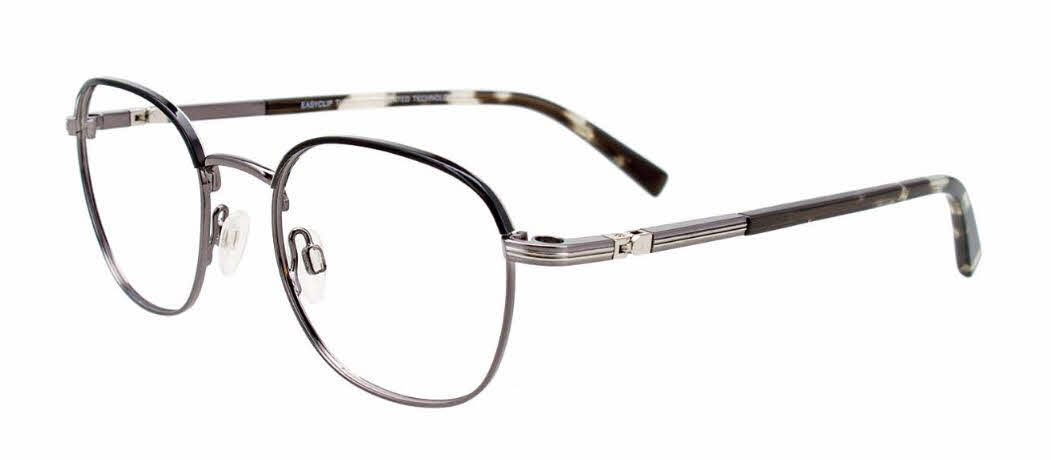 clear lens/shiny black dark grey with polarized clip on lens