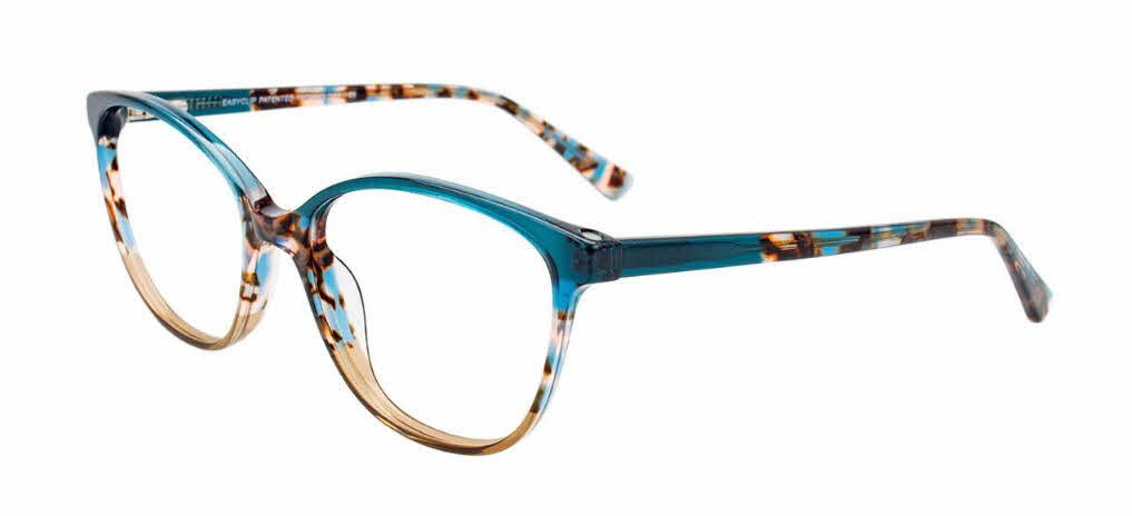  clear lens/teal crystal demi teal beige crystal with polarized clip on lens