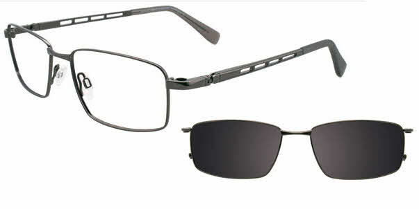  clear lens/satin grey with clip on lenses