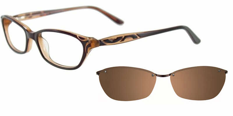  clear lens/dark brown with brown clip