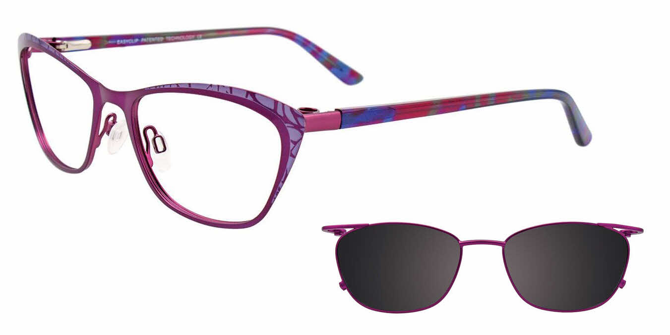  clear lens/satin purple light purple with polarized purple clip on lens