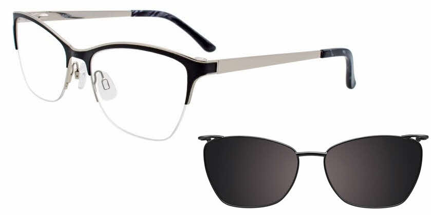  clip on the lenses/black shiny silver w