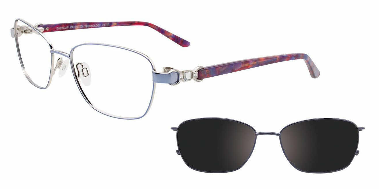  clear lens/shiny blue silver with clip on the lens
