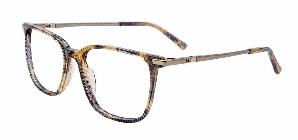  clear lens/brown grey crystal marbled with polarized clip on lens