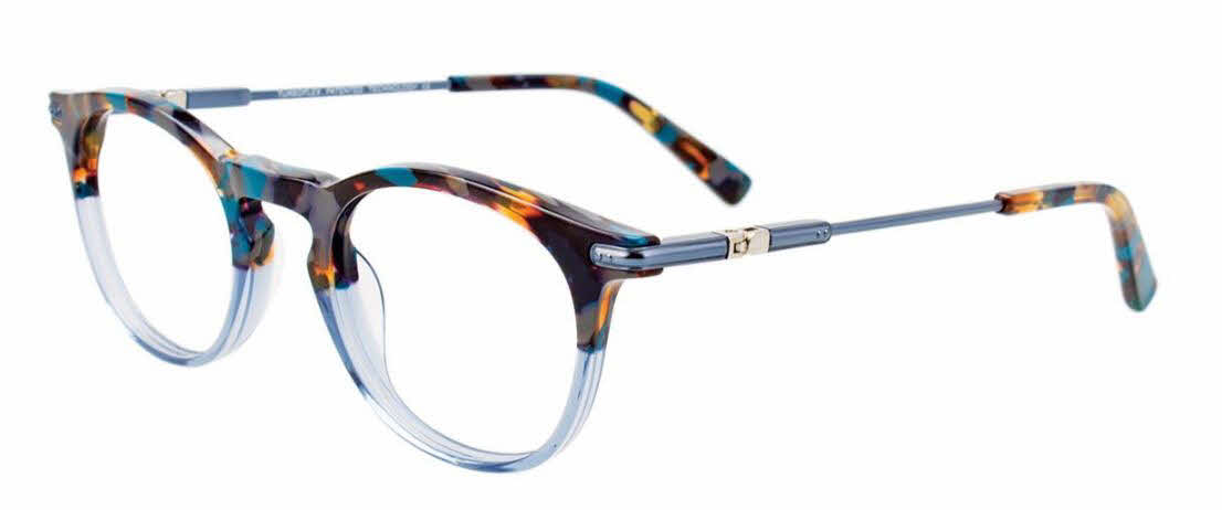  clear lens/blue grey brown marbled crystal light blue