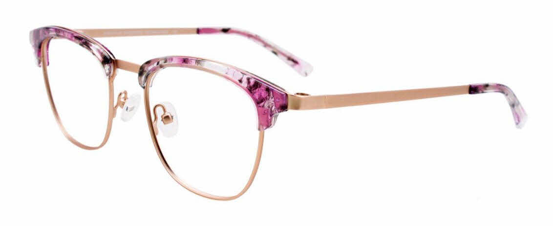  clear lens/matte rose gold marbled lilac crystal