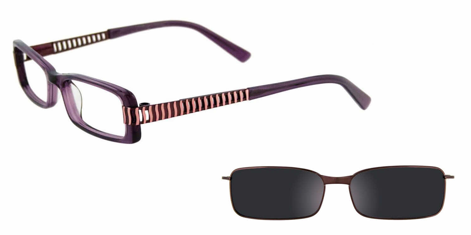  clear lens/dark violet with gray lens clip