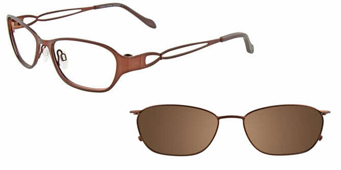  clear lens/matte dark brown with brown clip