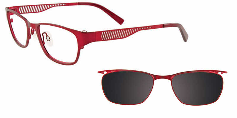  clear lens/matte red with grey lens clip