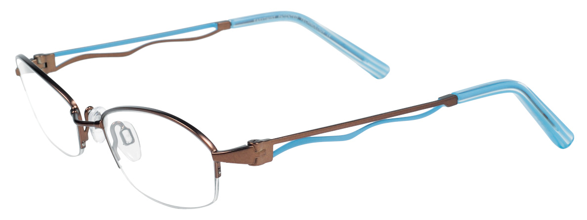  clear/satincopperbrown/powderblue