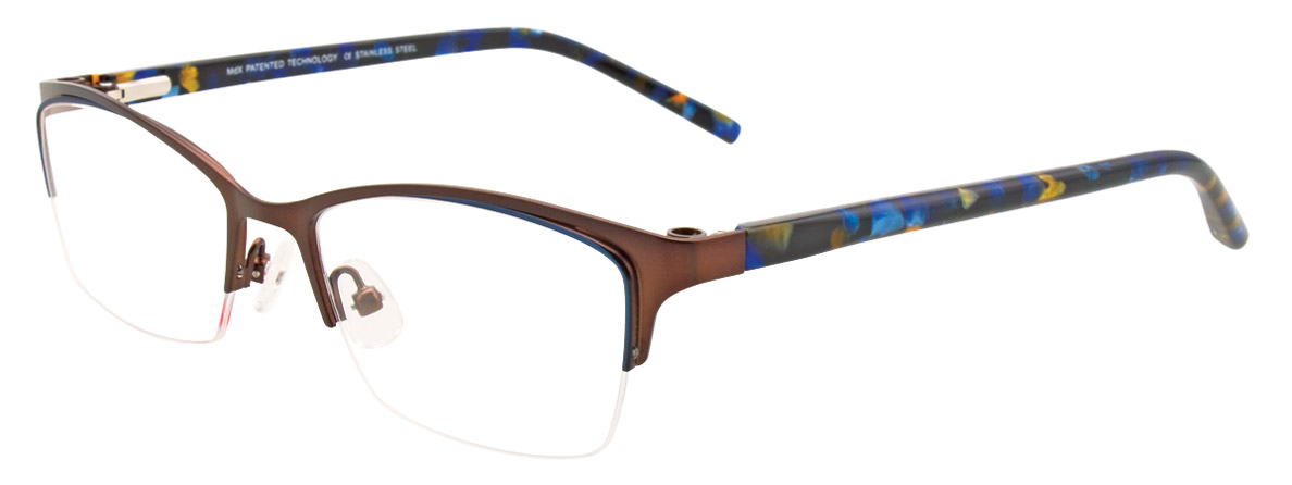  clear/satinchocolateandblue