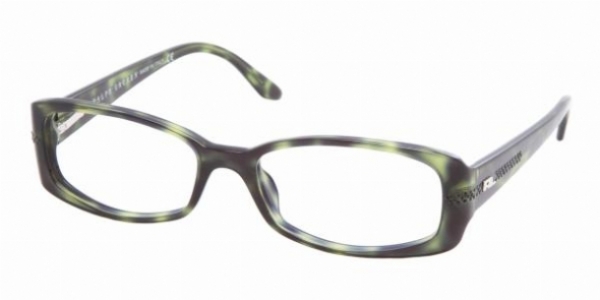  clear/tortoise green trasp