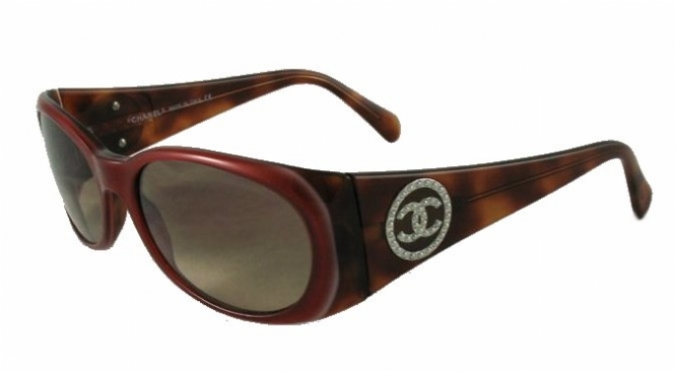  brown gradient/multi colo red tortoise frame