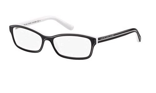  clear/black white