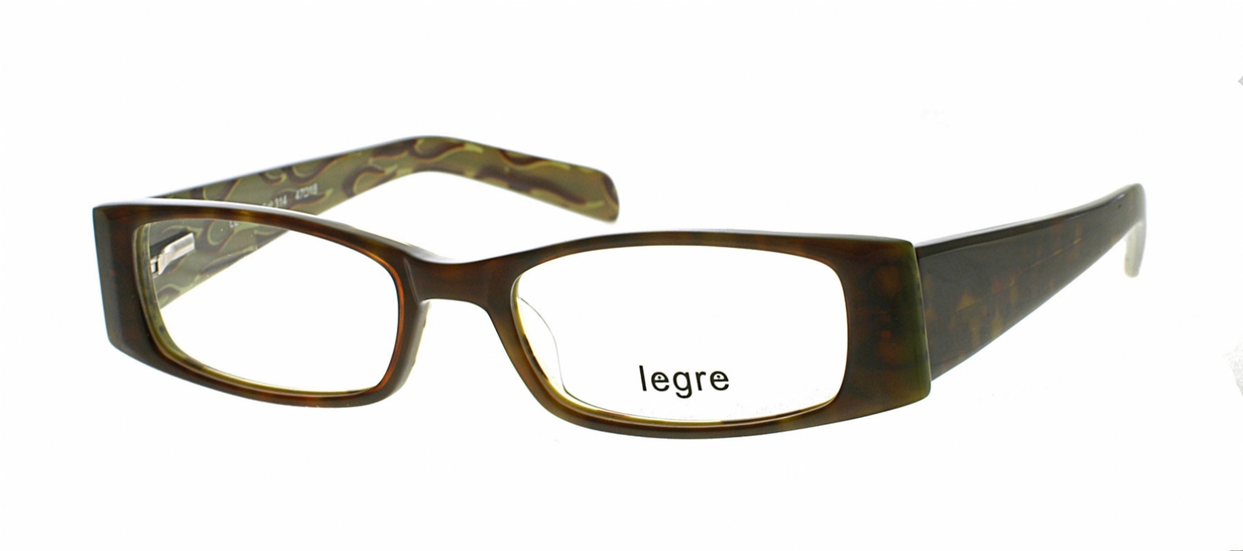  clear/tortoise with greenbrown flames