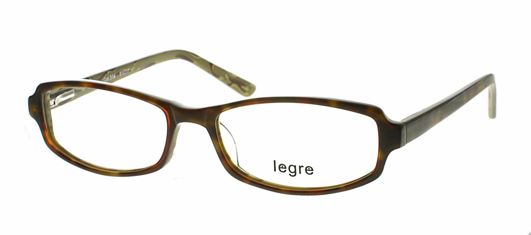  clear/tortoise with greenbrown flames