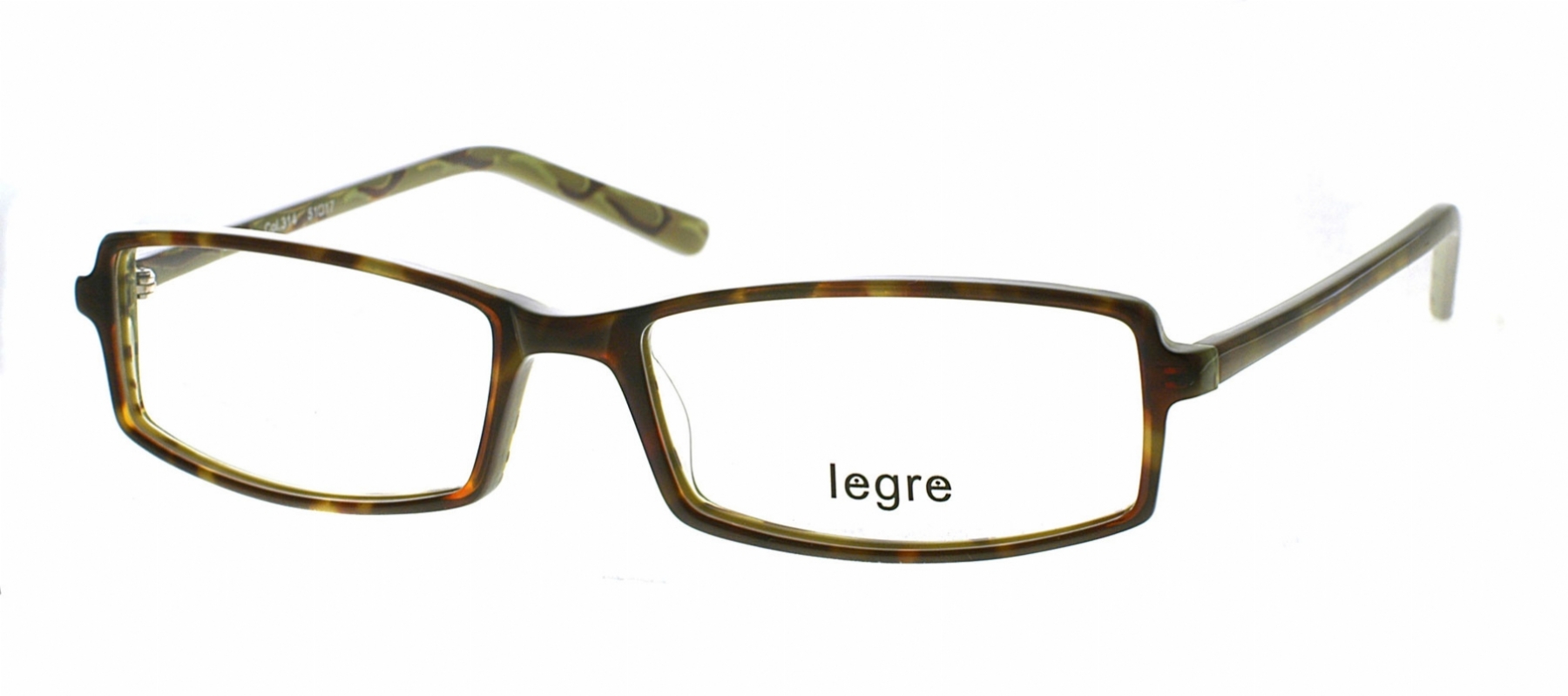  clear/tortoise with greenbrown flames