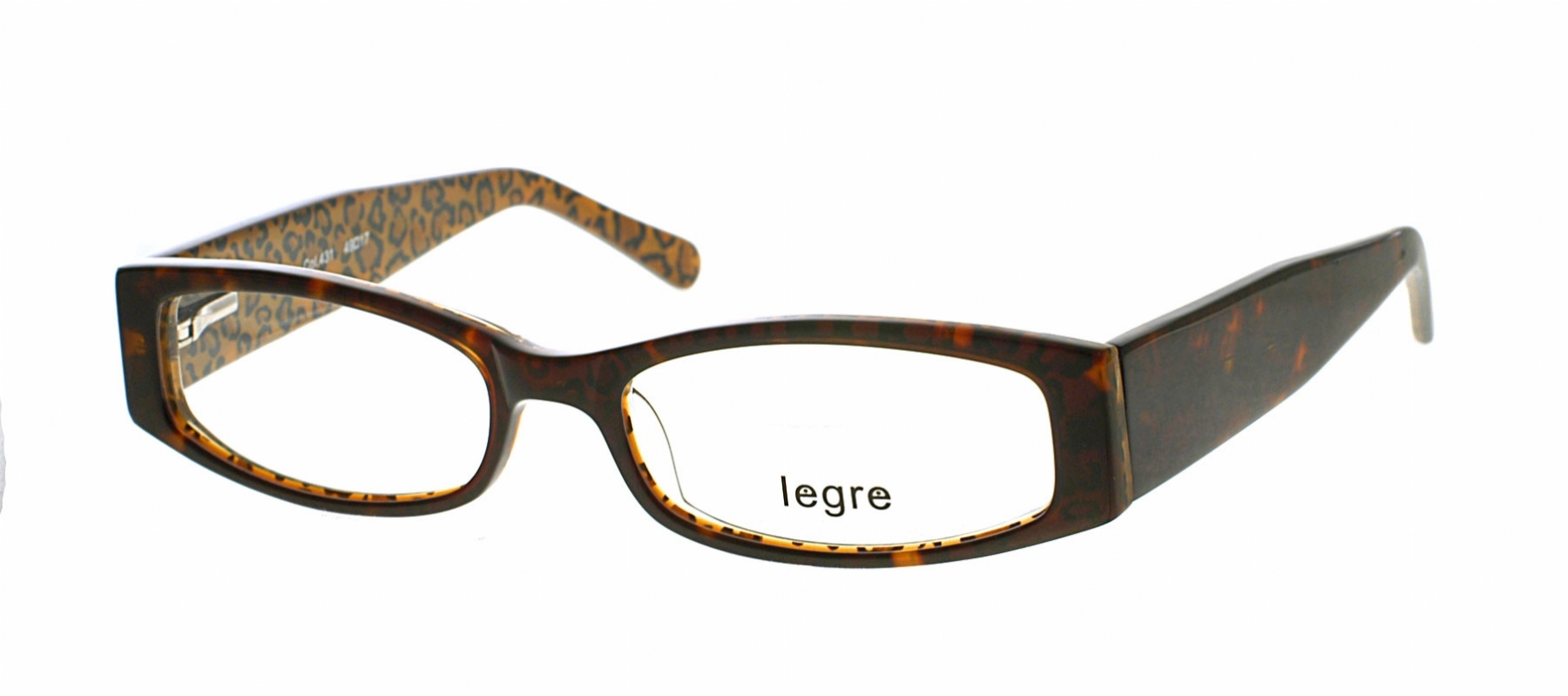  clear/dark tortoiseanimal print