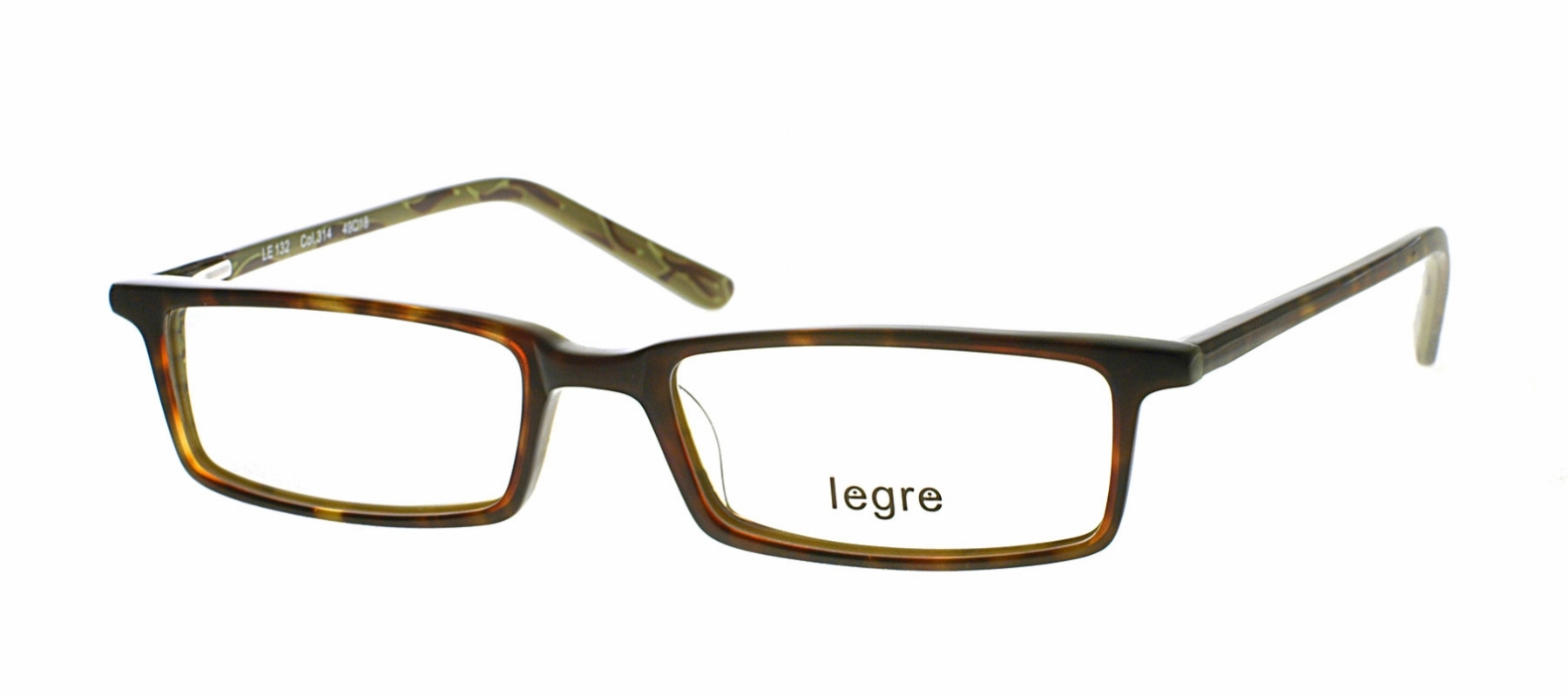  clear/tortoise with greenbrown flames