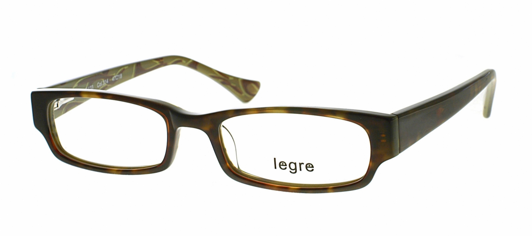  clear/tortoise with greenbrown flames