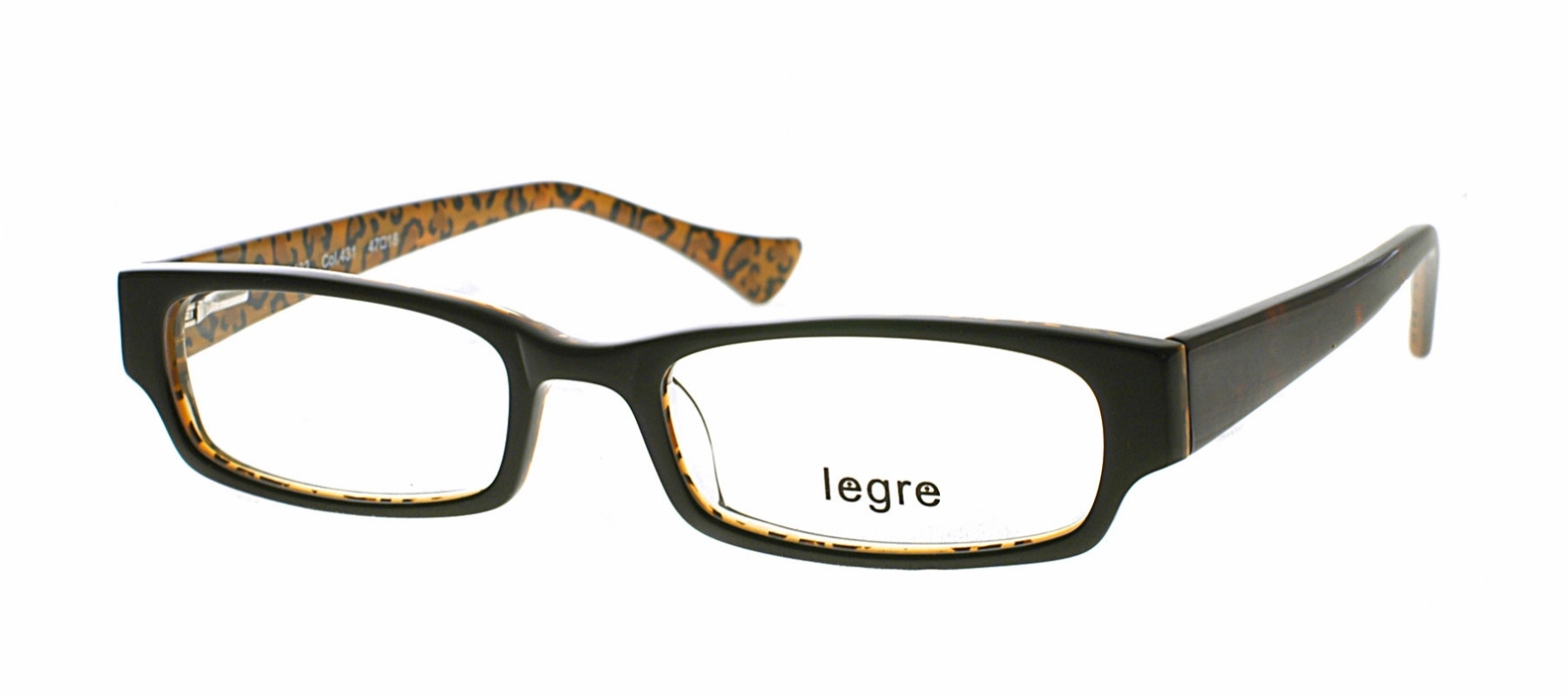  clear/dark tortoiseanimal print