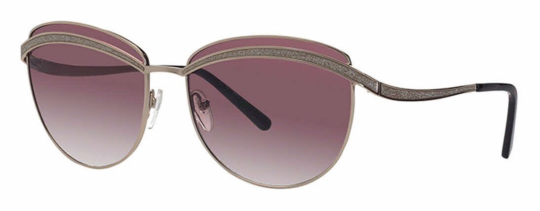  clear crystals with pink lens /gold w