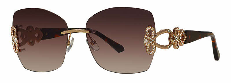  null/gold with clear crystals with brown lens