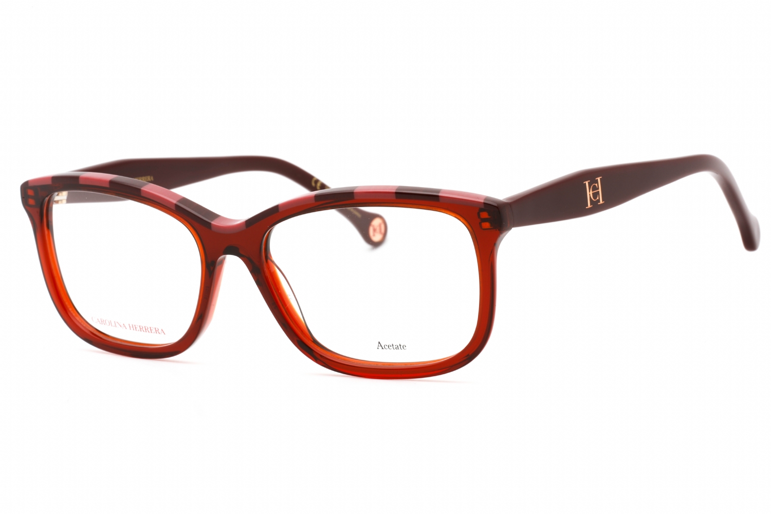  clear demo lens/burgundy red