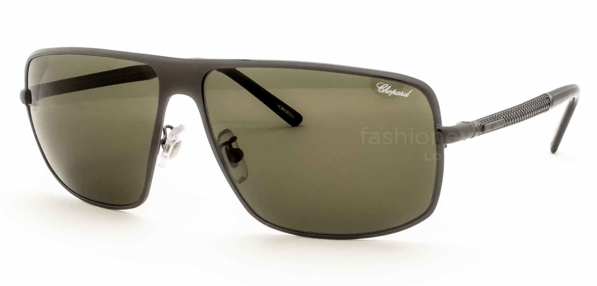  clear/ shiny gunmetal/polarised green