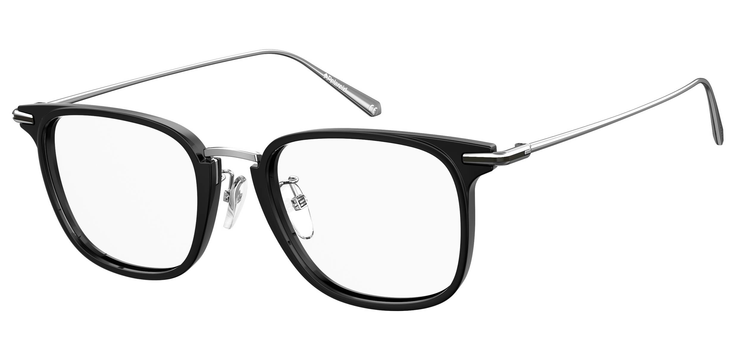  clear/black silver