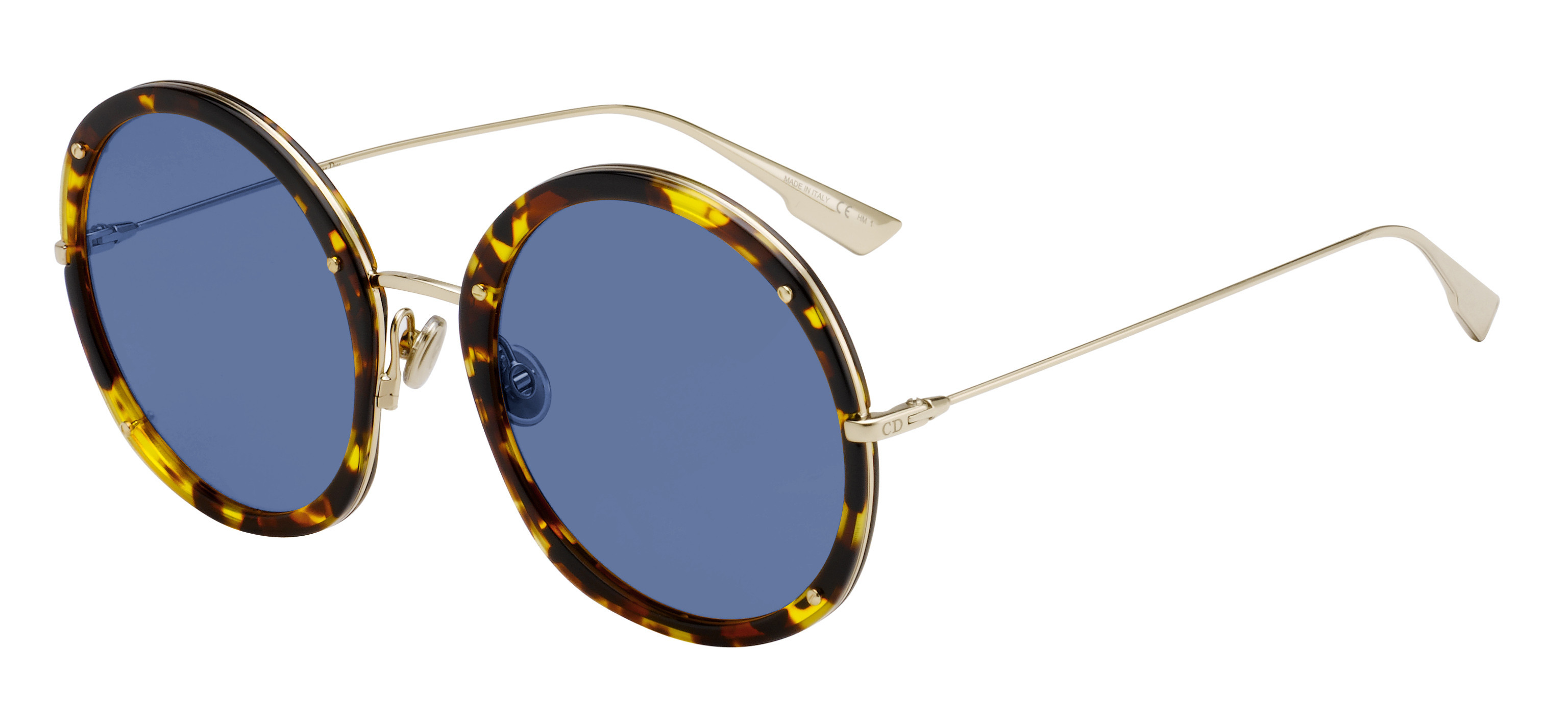  blue mirror shaded gold/yellow havana gold