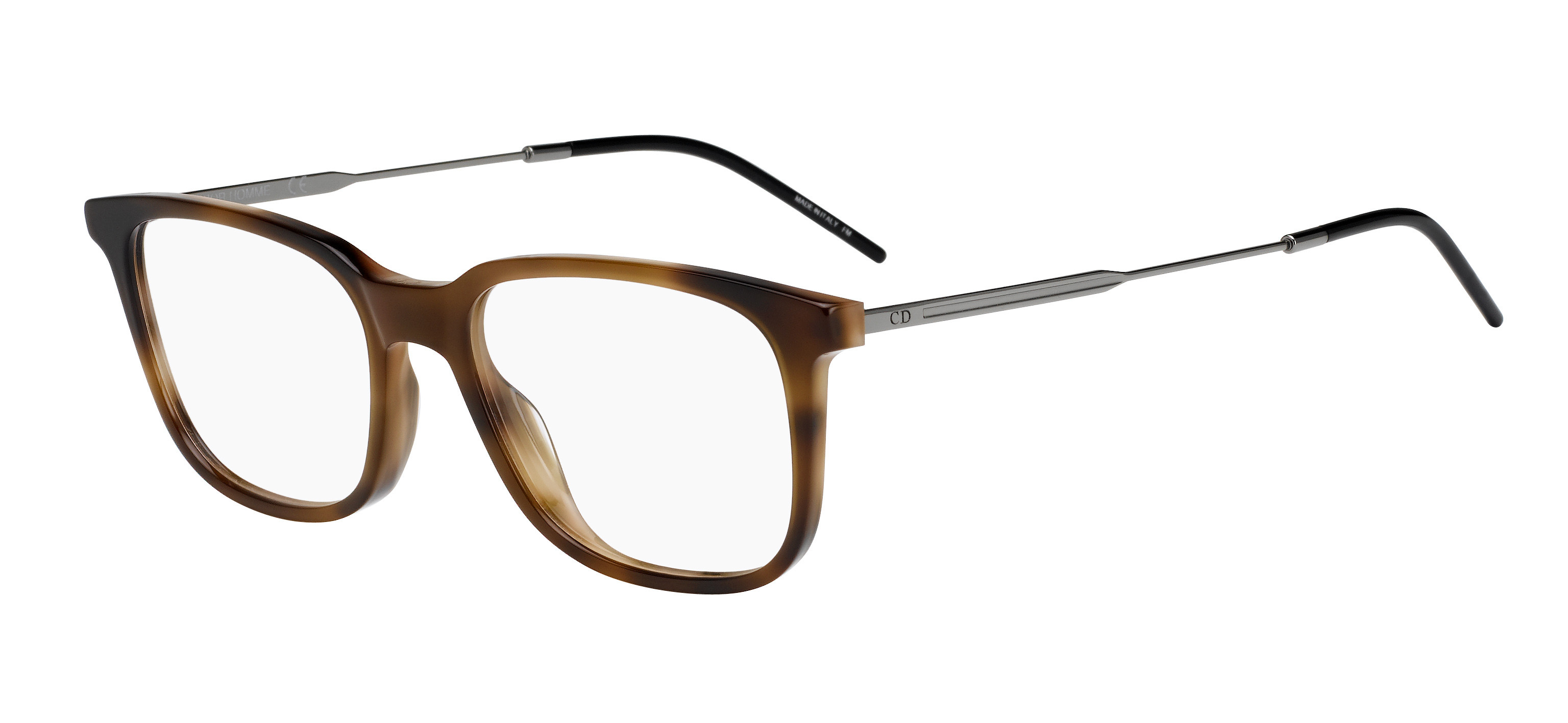  clear/striped brown havana