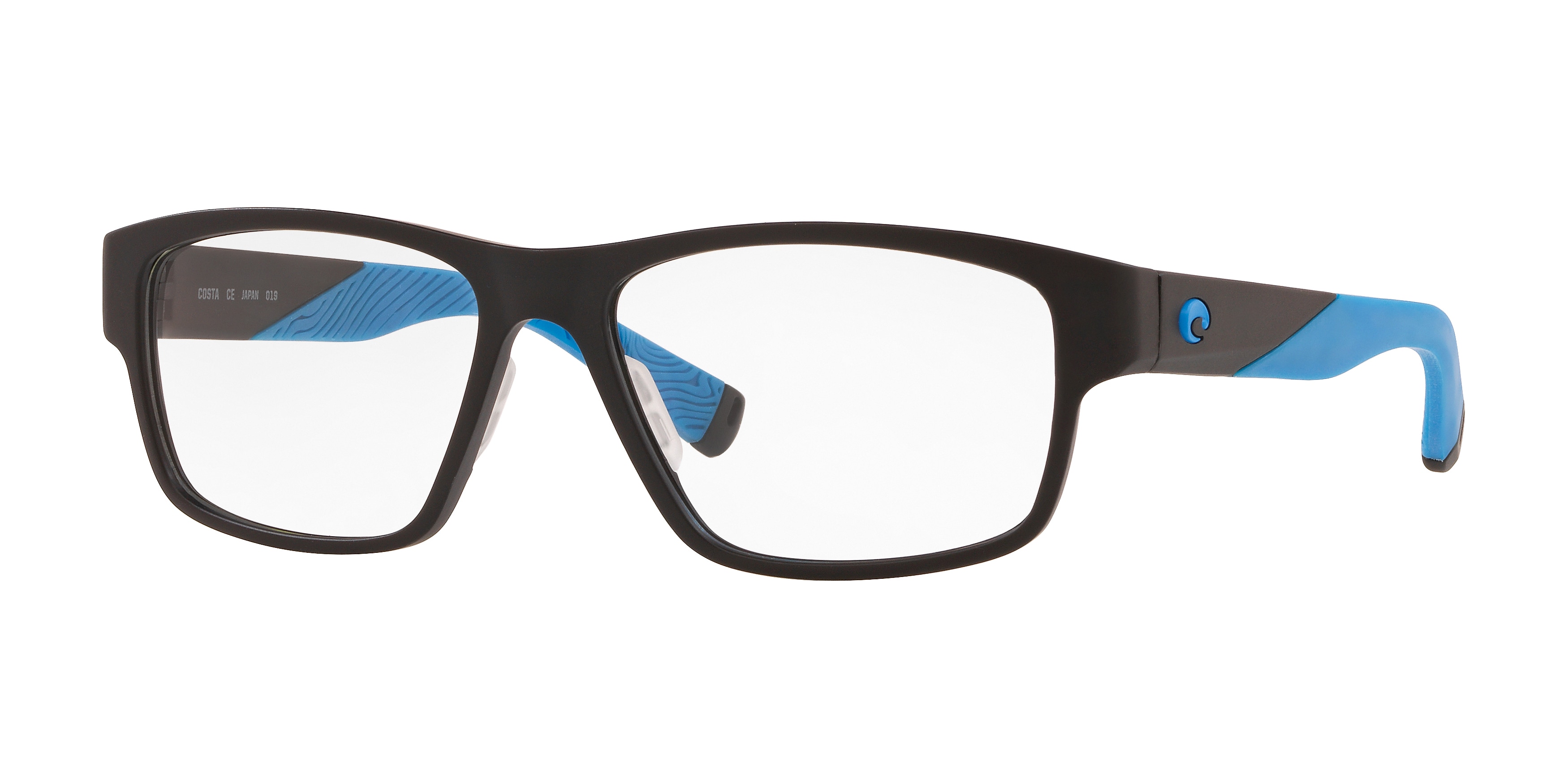  clear/158 mt black frame blue rubber