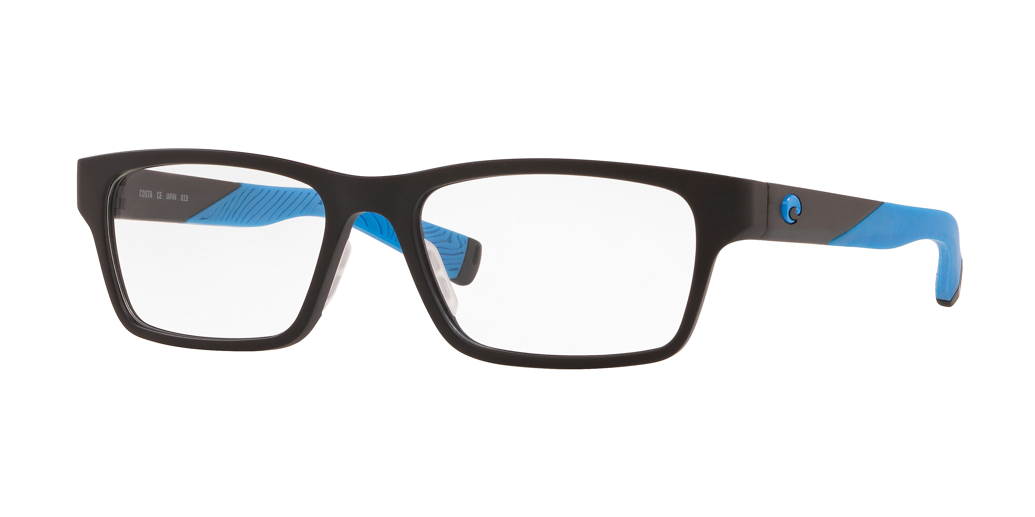  clear/158 mt black frame blue rubber