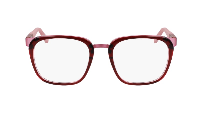  clear lenses/burgundy crystal