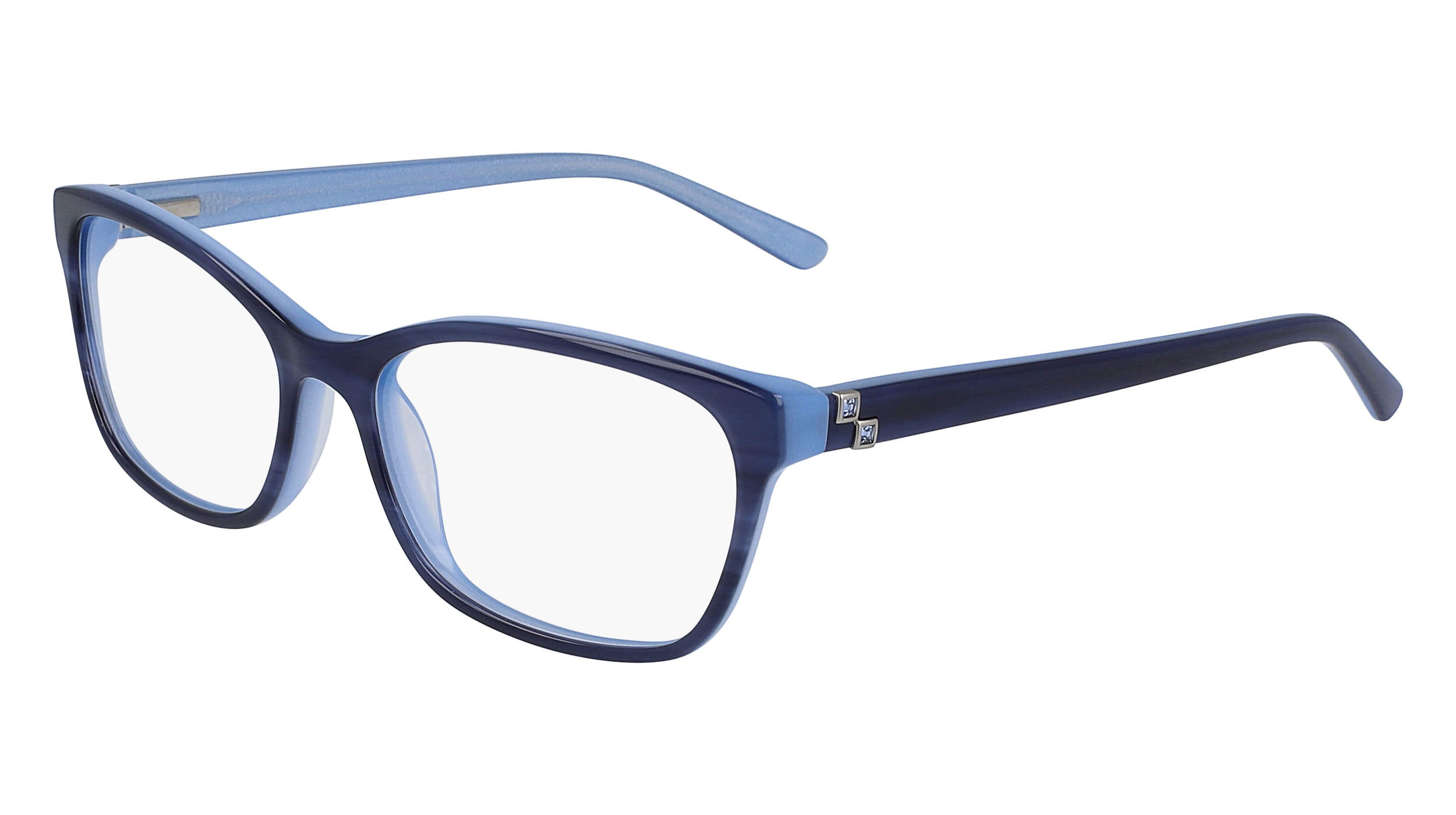 clear lenses/blue horn