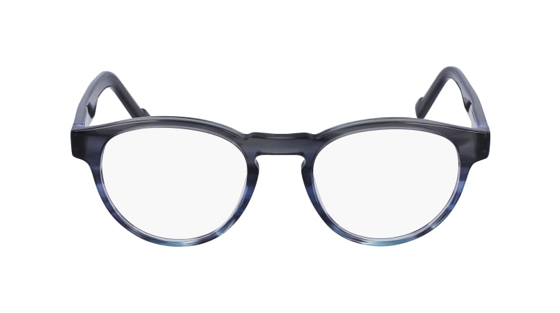 clear lenses/striped grey blue gradient