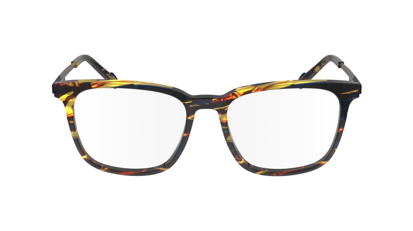  clear lenses/striped brown/blue